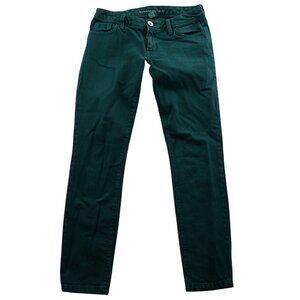 Banana Republic Womens Jeans Size 26 Slim Straight Ankle Casual Green Stretch